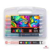 ESTUCHE MALETIN ACRILICOS REAL BRUSH 12 COLORESORES | ROYMART